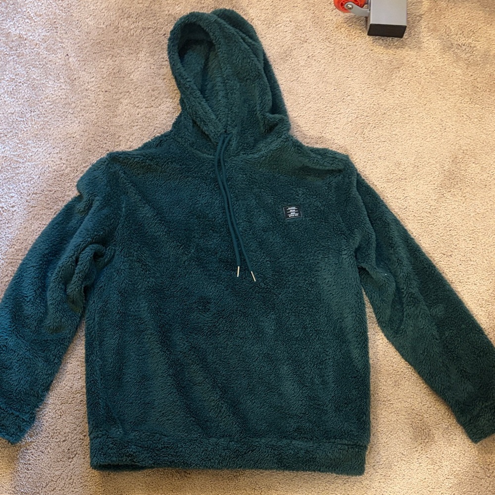 Classic Deep Green Fleece Hoodie and Shorts Matching Set